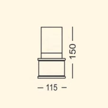 ZİTA 272L-Amber 7 Watt Dış Mekan LED Aplik - PC Gövde - IP54