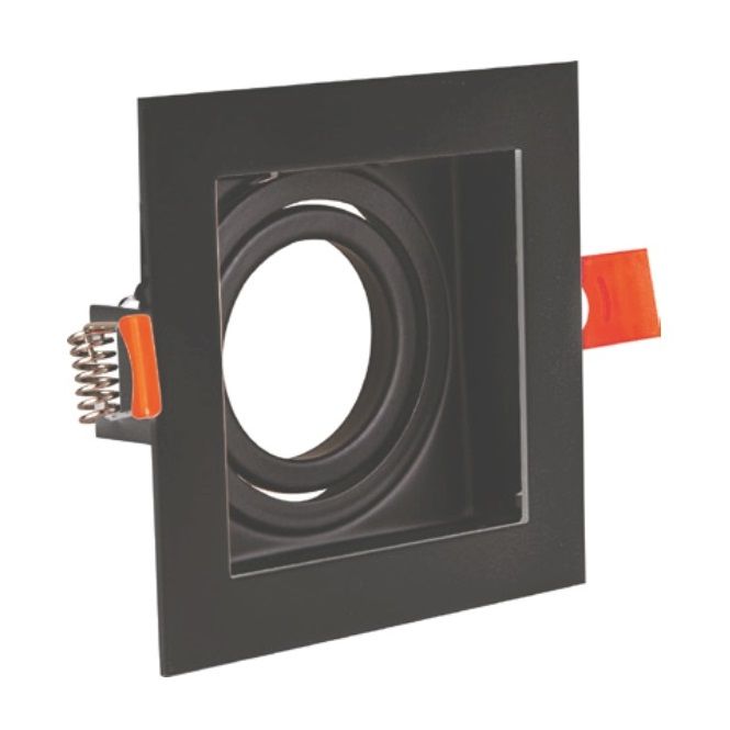 HELIOS HS 1400 Sıva Altı Siyah Kare Spot Kasası (Metal)