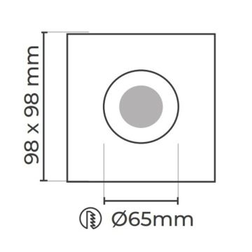 MOLLED MOL4016 Sıva Altı Taşlı Beyaz Kare Spot Kasası