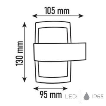 NOAS YL83-2002 TROYA 10 Watt Dış Mekan LED Aplik - Gün Işığı (3200K)