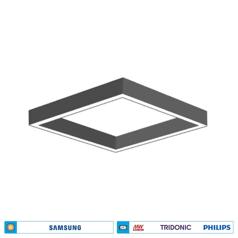 ACK AL01-23401 40 Watt 50x50 cm Kare Halka Sıva Üstü Lineer Armatür - SAMSUNG/OSRAM LED & MEAN WELL/PHILIPS/TRIDONIC Driver