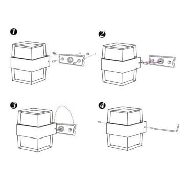 NOAS YL83-2012 OLİMPOS 10 Watt Dış Mekan LED Aplik - Gün Işığı (3200K)