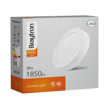 Braytron BP03-32410 24 Watt Sıva Üstü Yuvarlak LED Panel - Ilık Beyaz (4000K)