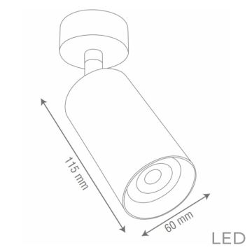 goldX ZE127-BK 12 Watt Gold Sıva Üstü Hareketli Silindir LED Spot (SAMSUNG LED & EAGLERISE Driver)