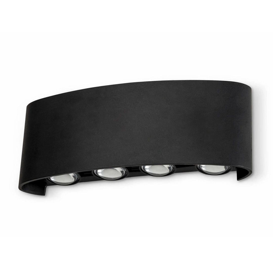 NOAS YL83-1062 EFES 8 Watt Siyah Çift Yönlü Dış Mekan LED Aplik - Gün Işığı (3200K)