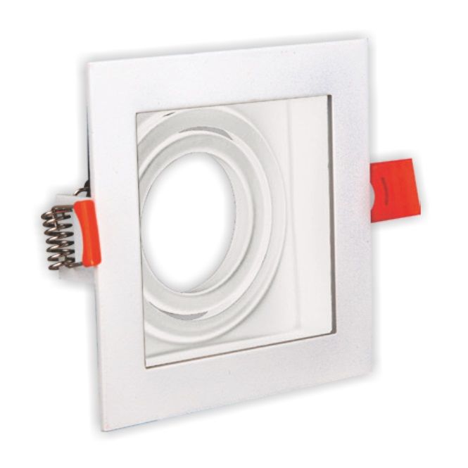 HELIOS HS 1448 Sıva Altı Beyaz Kare Spot Kasası (PC Gövde)