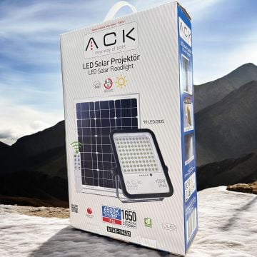 ACK AT65-19432 150 Watt Solar Projektör - Beyaz Işık (6500K)