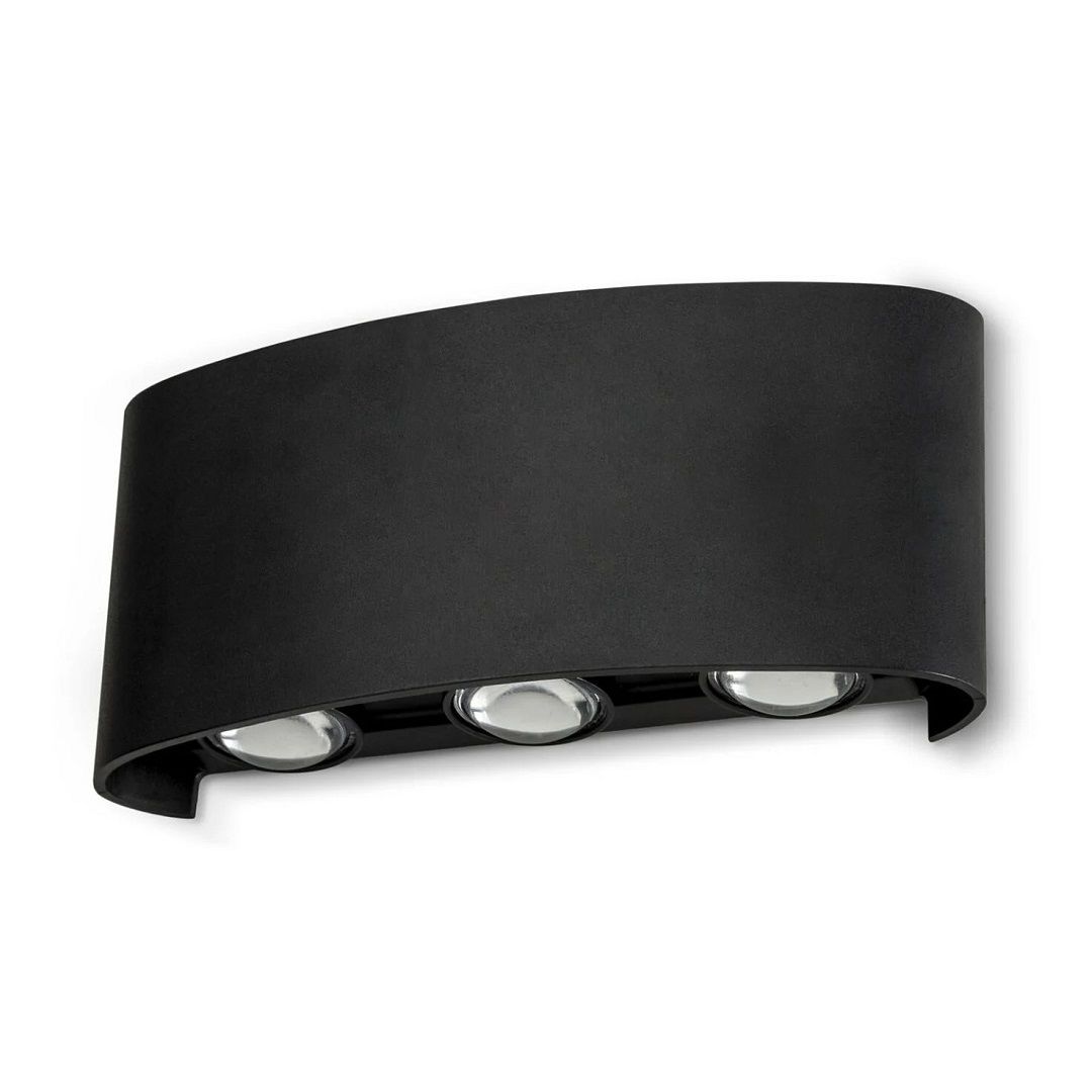 NOAS YL83-1012 EFES 6 Watt Siyah Çift Yönlü Dış Mekan LED Aplik - Gün Işığı (3200K) - IP65