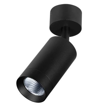 goldX ZE127-BK 12 Watt Siyah/Beyaz Sıva Üstü Hareketli Silindir LED Spot (SAMSUNG LED & EAGLERISE Driver)