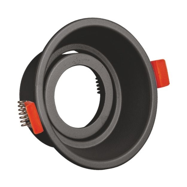 HELIOS HS 1406 Sıva Altı Siyah Yuvarlak Spot Kasası (Metal)