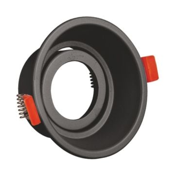 HELIOS HS 1406 Sıva Altı Siyah Yuvarlak Spot Kasası (Metal)