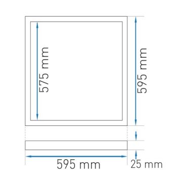 ACK AP20-46610 42 Watt 60x60 Sıva Altı Backlight LED Panel - Ilık Beyaz (4000K)