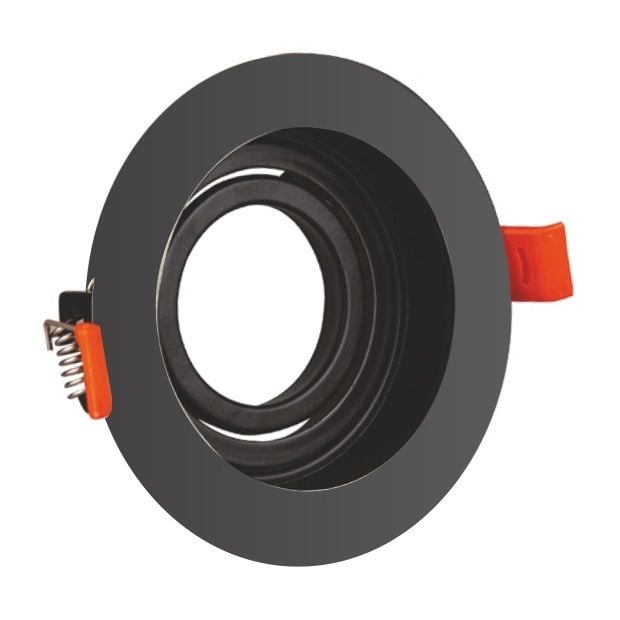 HELIOS HS 1408 Sıva Altı Siyah Yuvarlak Spot Kasası (Metal)