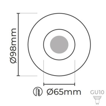 MOLLED MOL4021 Sıva Altı Taşlı Beyaz Dekoratif Spot Kasası