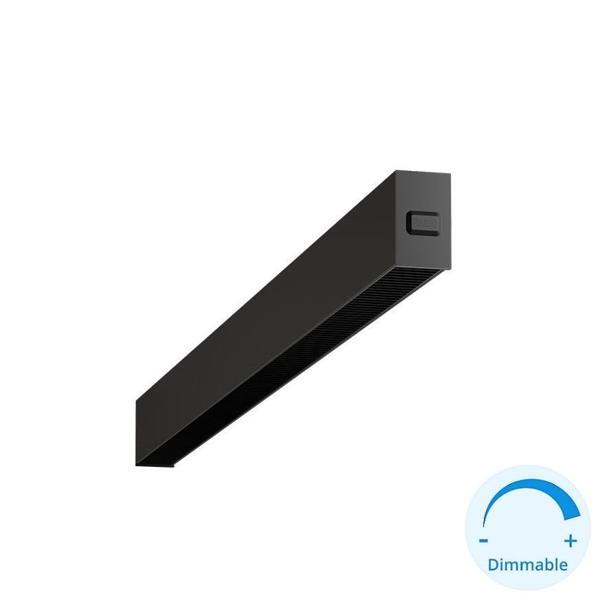 GOYA GY 8054-60 Siyah Kasa 18 Watt 60 cm Kamaşma Önleyicili Sıva Üstü DİMLİ Lineer Armatür