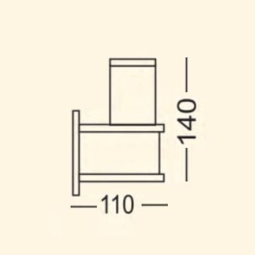 ZİTA 253 Tek Yönlü Dış Mekan Aplik - PC Gövde - GU10 Duylu - IP54