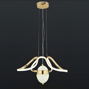 CL-705 96 Watt Gold Modern LED Avize - 3 Işık Renkli (Beyaz + Ilık Beyaz + Gün Işığı)