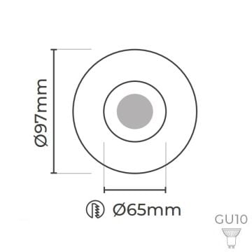 MOLLED MOL4025 Sıva Altı Beyaz Dekoratif Spot Kasası