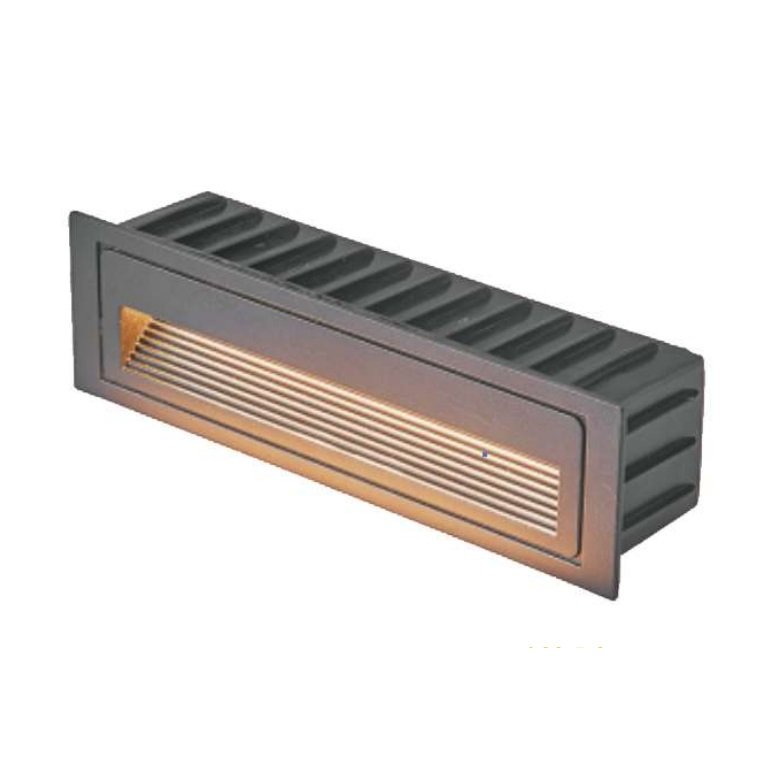 MOLLED MOL9088 3 Watt Antrasit Sıva Altı Dikdörtgen Dış Mekan LED Merdiven Armatürü - Metal - Gün Işığı (3000K)