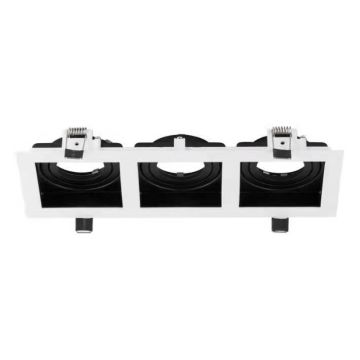 MOLLED MOL1683SB Sıva Altı Beyaz-Siyah Üçlü Spot Kasası (Metal)