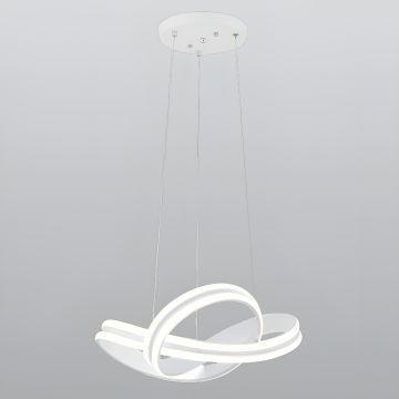 CL-682 160 Watt Beyaz Modern LED Avize - 50 cm Çap - 3 Işık Renkli (Beyaz + Ilık Beyaz + Gün Işığı)