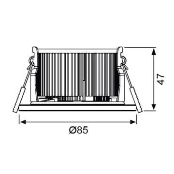 JUPITER LS453 6 Watt Krom Sıva Altı Yuvarlak Dış Mekan LED Spot - Metal - Gün Işığı (3000K)