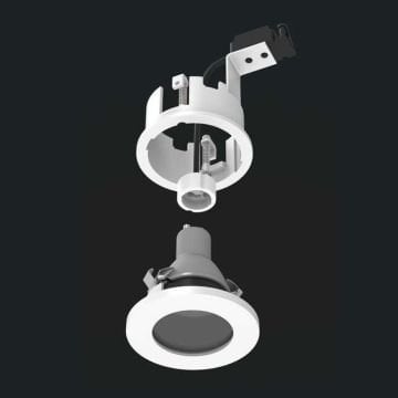 JUPITER JH680 Beyaz Sıva Altı Yuvarlak Dış Mekan Spot Kasası - Metal