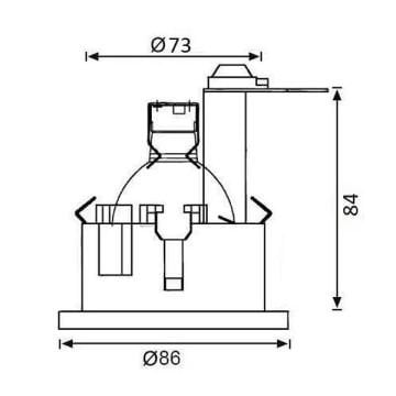 JUPITER JH680 Beyaz Sıva Altı Yuvarlak Dış Mekan Spot Kasası - Metal