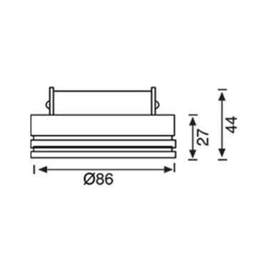 JUPITER JH624 K Krom Sıva Altı Yuvarlak Dış Mekan Spot Kasası - Metal