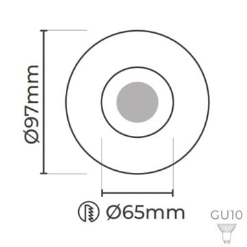 MOLLED MOL4028 Sıva Altı Gold Dekoratif Spot Kasası