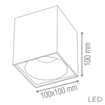 goldX ZE832-1-BE 12 Watt 10x10x10 cm Bakır Eskitme Sıva Üstü LED Spot (SAMSUNG LED & EAGLERISE Driver)