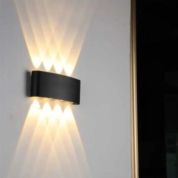 CATA CT-8013 Kapri 15 Watt Siyah Çift Yönlü Dış Mekan LED Aplik - PC Gövde - Gün Işığı (3200K)