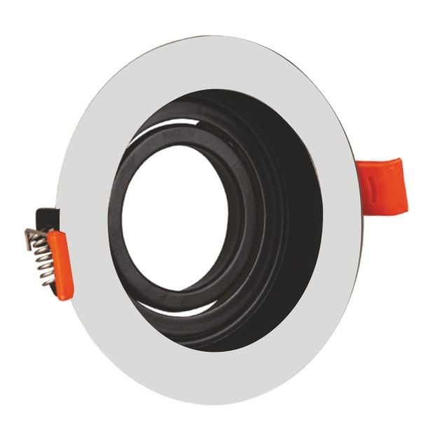 HELIOS HS 1452 Sıva Altı Beyaz-Siyah Yuvarlak Spot Kasası (Metal)