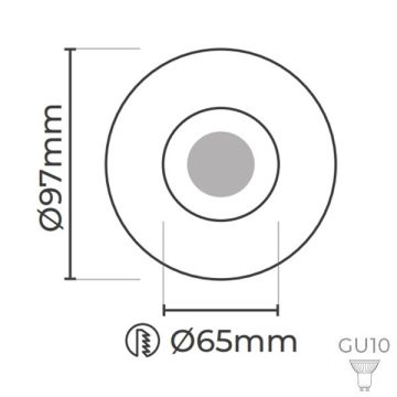 MOLLED MOL4030 Sıva Altı Beyaz Dekoratif Spot Kasası