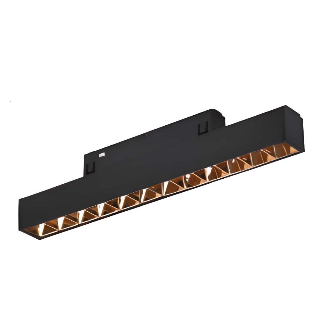 MOLLED MOL6029G 12 Watt Siyah-Gold 22 cm Lensli LED Magnet Armatür