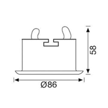 JUPITER JH515 B Beyaz Sıva Altı Yuvarlak Dış Mekan Spot Kasası - Metal