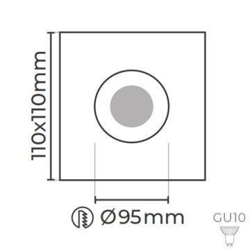 MOLLED MOL6106 Sıva Altı Antrasit Kare Spot Kasası (Metal)