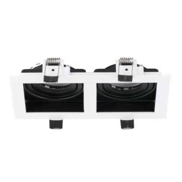 MOLLED MOL1682SB Sıva Altı Beyaz-Siyah İkili Spot Kasası (Metal)