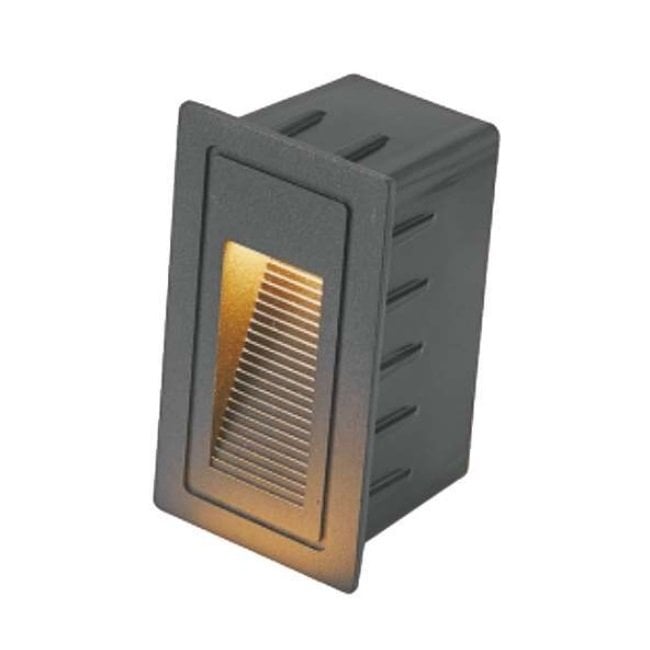 MOLLED MOL9090 3 Watt Antrasit Sıva Altı Dikdörtgen Dış Mekan LED Merdiven Armatürü - Metal - Gün Işığı (3000K)