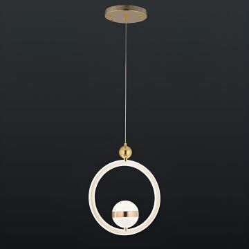 CL-691-1 80 Watt Gold Modern LED Avize - 3 Işık Renkli (Beyaz + Ilık Beyaz + Gün Işığı)