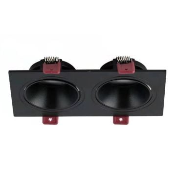 MOLLED MOL4152 Sıva Altı Siyah İkili Spot Kasası (Metal)