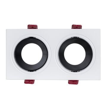 MOLLED MOL4128 Sıva Altı Beyaz-Siyah İkili Spot Kasası (Metal)