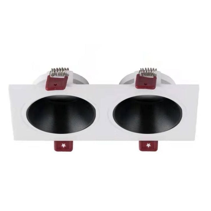 MOLLED MOL4128 Sıva Altı Beyaz-Siyah İkili Spot Kasası (Metal)