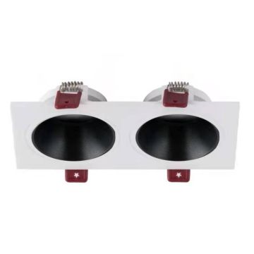 MOLLED MOL4128 Sıva Altı Beyaz-Siyah İkili Spot Kasası (Metal)