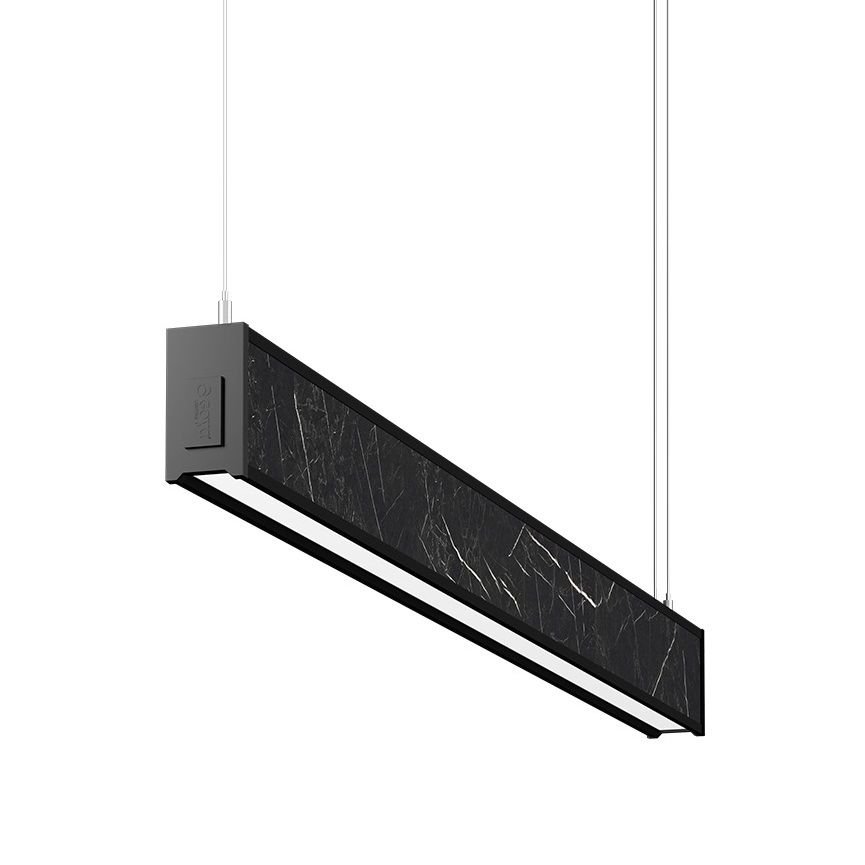 GOYA GY 8046-90 26 Watt 90 cm Siyah Mermer Desenli Lineer Sarkıt Armatür