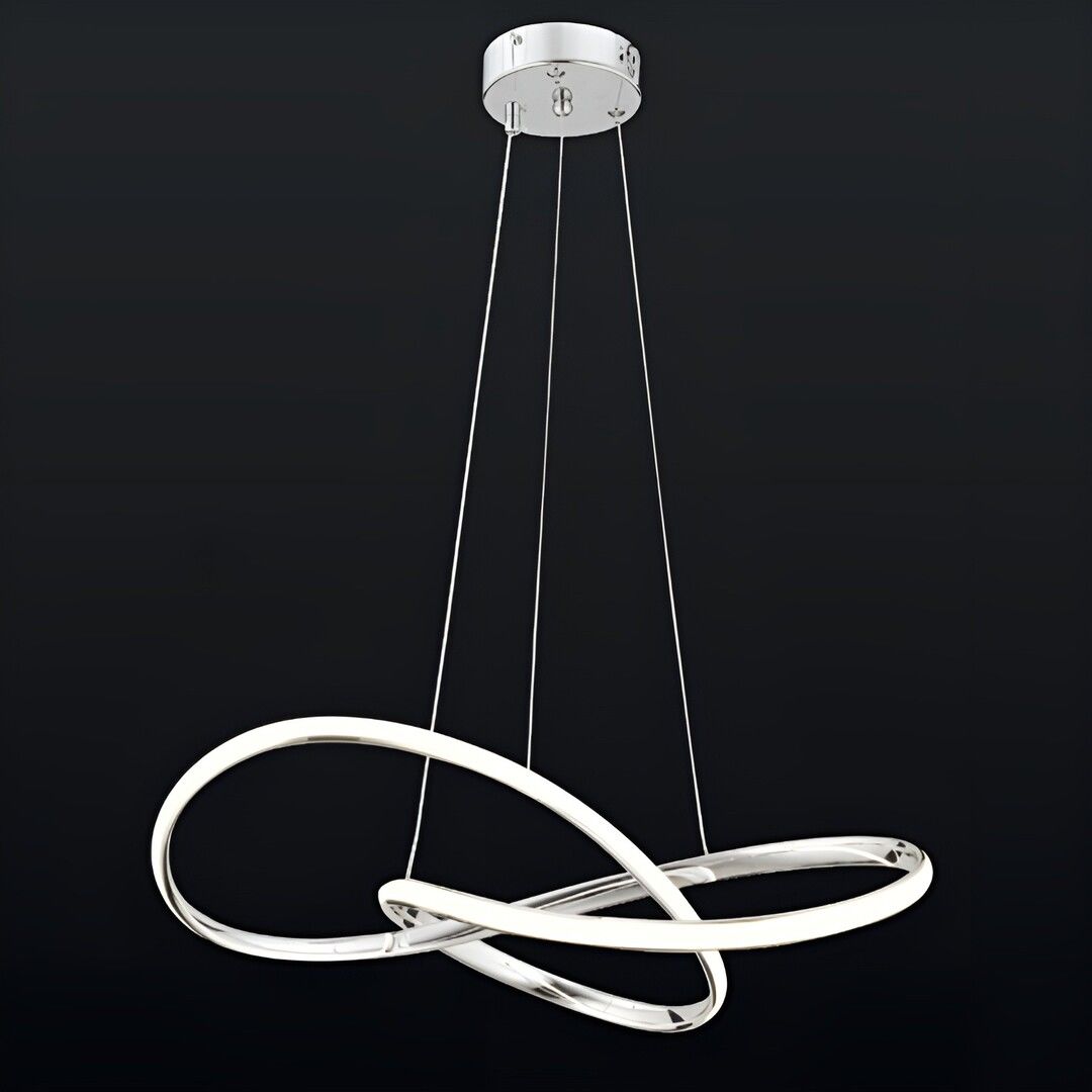 CL-719 90 Watt Krom Modern LED Avize - 3 Işık Renkli (Beyaz + Ilık Beyaz + Gün Işığı)