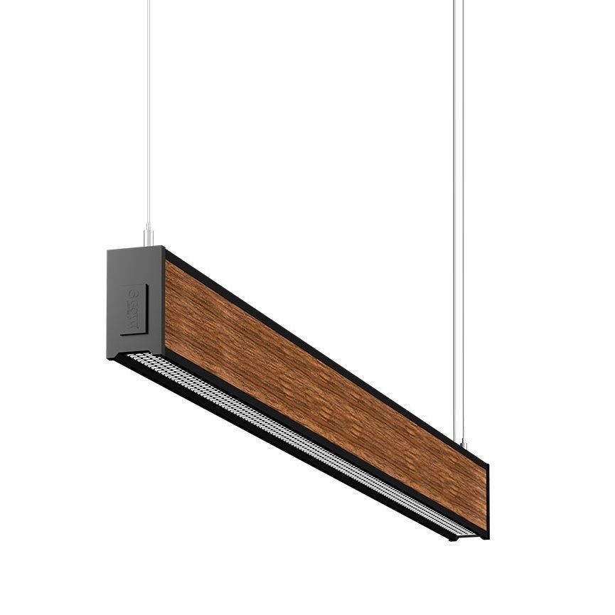 GOYA GY 8046-90 26 Watt 90 cm Ahşap (Ceviz) Desenli Lineer Sarkıt Armatür