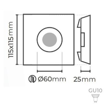 MOLLED MOL3062 Eskitme Kare Dekoratif Spot Kasası
