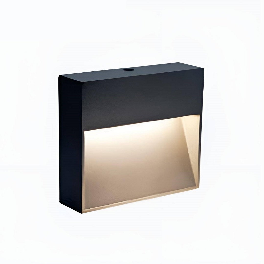 CreaLight CL-AP-128 3 Watt Kare Dış Mekan LED Aplik - Metal Gövde - IP44 - Gün Işığı (3000K)