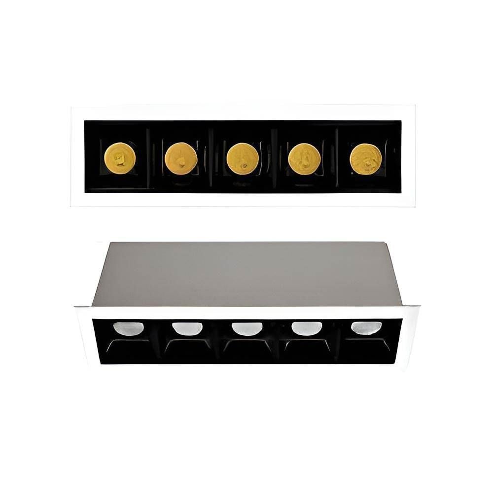 JUPITER LS485 B 10 Watt Beyaz-Siyah Sıva Altı Beşli Mini LED Spot - Metal - Gün Işığı (3000K)